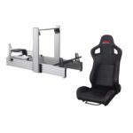 Кокпит ARTcockpit PLUS 40160 (серебристый каркас + сиденье AD02, кожа, чёрное)